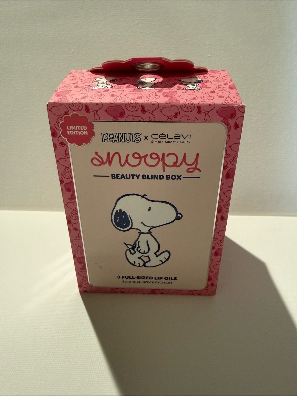 Peanuts x Célavi Snoopy Beauty Blind Box & 3 Full size lip oils - Pink